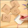 Notepads Cowe Paper Coils Notebook Blank Notepad Book Soft Copybook Daily Dhwbt