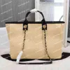 2022 Designer Tote Bag Totes v￤skor Handv￤skor Kvinnor Shoping Shoulder Bag Luxurys mode Kvinnors brev damer Kedjor Handv￤ska H￶g kvalitet