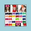 Hårklipp Barrettes smycken 30 färger 6 tum flicka bågar godis färg design bowknot barn flickor tillbehör 13.5g droppleverans 2021 duvbj