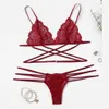 Sexy Lace Bra Lingerie Set Women Push Up Bra Brief Bandage Underwear Intimates Sleepwear Lenceria Sets Breathable