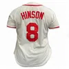 Chen37 43 Jimmy Dugan 8 Dottie Hinson Jersey City of Rockford Peaches Uma liga de seu próprio homem mulheres jovens filmes de beisebol camisas de beisebol costuradas