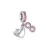 925 Zilver Fit Pandora Charm 925 Armband Roze Beste Liefde Geven aan U Mom Crown charms set Hanger DIY fijne Kralen Sieraden