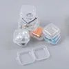 Mini scatola di plastica trasparente piccola scatola di gioielli tappi per le orecchie scatola di immagazzinaggio custodia contenitore perline trucco organizzatore trasparente