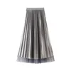 silk long maxi skirt