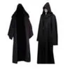 Nouveau Dark Vader Terry Jedi Robe Black Jedi Knight Hoodie Cloak Halloween Cosplay Costume Costume pour adulte G09254495018