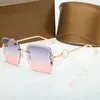 Baroque Brand Designer Square Sunglasses Femme Fashion Luxury Luxury Sun Verme Femelle Vintage Retro Big Frame Metal OCULOS DE3736760