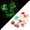 MOQ 50PCS Luminous croc charms medicine style cartoon 2D soft pvc Fluorescent clog shoe accessories decorations Glow in the dark shoe charm buckles fit kids sandals