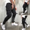 Jeans pour hommes Hommes Mode Casual Harem Pantalon High Street Hip Hop Mâle Grande Poche Slim Fit Cargo Pantalon Biker Jogger