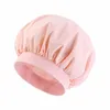 Waterproof Elastic Wide Band For Women Night Sleep Hair Care Caps Bonnet Headwrap Shower Beauty Cap Cover Night Hat Solid Color