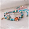 Charm Bracelets Jewelry Spring Aventurine Bracelet Gift For Women Wholesale Color Mori Simple Rope N Dhsqu