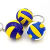 Mode Volleyball Porte-clés Mini PVC Volleyball Porte-clés Sac Voiture Porte-clés Balle Clé Porte-Jouet Anneau pour Hommes Femmes G220421