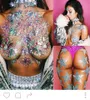 New Sexy Chest Crystal Resin Drill Tattoo Sticker Bar Music Festival Rhinestone Tattoo Stickers Carnival Party Chest Decoration3060003