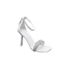 Dame sandales femmes 2022 en cuir véritable talons hauts chaussures pantoufles Sandalias Mujer carré orteil concepteur pompes Strass cristal Mules