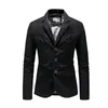 Blazers masculinos masculino primavera outono puro algodão sólido casual blazer homens roupas outerwear terno jaqueta casaco M-4XL BSZ3 220812