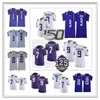 College Football Ncaa Jersey 7 Tyrann Mathieu 7 Patrick Peterson 5 Guice Blanc Violet Cousu Pas Cher 150e 125e