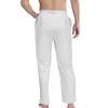 Vêtements de nuit pour hommes KalvonFu Design Coton pour hommes Casual Ceinture élastique Pantalon de survêtement avec poches Hommes Sleep BottomMen