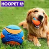 Hoopet Pet Dog Puppy Squeaky Chew Zabawka Sound Czyste Naturalne Nietoksyczne Guma Zewnątrz Zagraj w Małe Duża Śmieszna Piłka 220423