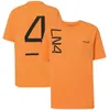 2022 Мужская футболка для шеи экипажа, команда F1 McLaren Team Norris Outdoor Sports Top, Boy to Adult