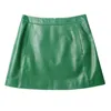 Sheepskin Läder Kjol Kvinnor Za Fashion High Waist Spring Höst Slim Mini Äkta Shorts Stövlar 220322