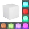 Ensembles de meubles de barre lumineuse LED table ronde (D60 * 58CM) 1 pc + 2 pièces chaise Cube LED D40cm 1 ensemble