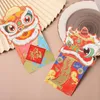 Emballage cadeau Pcs Paquets Tiger Year Rouge Chinois Argent Enveloppes Paquet Festival Enveloppes Pour KidsGift