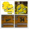 2022 NCAA Custom Michigan Wolverines Hockey Jersey 43 Quinn Hughes Jerseys 14 Tyler Motte 19 DYLAN LARKIN 13 Zach Werenski 11 Zach Hyman 18 Kyle Connor 12 Carl Hageli