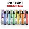 Esco bars одноразовые электронные сигареты комплект устройства 2500 Puffs 1000 мАч аккумулятор 8 мл сетка катушка