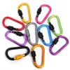 Outdoor gadgets Climbing Button Carabiner Outdoor Aluminium Alloy Safety Buckle Keychain Camping Hiking Hook Sports Tools D shape
