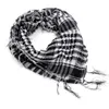 Arafat Arab Scarves Sports Outdoor Arab Shawl Tactical Wraps Keffiyeh Lightweight Military Shemagh Palestine Unisex Tassels Soft Stripe Scarf Square 95CM B49