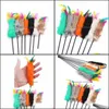 Other Cat Supplies Pet Home Garden Pets Kitten Jum Train Aid Fun Toy Mti-Colors Feather Wand Stick For Catcher Teaser Drop Delivery 2021 T