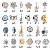 S925 Silver P Brand DIY Bracelets Necklaces Charms Pendant with Shining Crystal Fashion Beads Jewelry Accessories