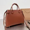 Genuine Leather Shopping Bag Women Handbag Totes Bags Shoulder Crossbody Bag Large Capacity Plain Plaid Purse Fashion Letters Zipper Pocket Wallet Wholesaler