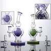 Milk Green Purple Hookahs Oil Dab Rigs Showerhead Perc Percolator Glass Water Bongs Ball Water Pipe 14mm Joint With Bowl XL-1971