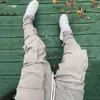 2021 Fall Winter Streetwear Men's Cargo Pontas Págelas de moletom Casual calças de jogging de jogging H220804