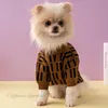 Designer Dog Vêtements Brands Vêtements pour chiens avec un motif de lettre Jacquard Classic Pull Pitre chaud pour les petits chiens moyens chouses hiver