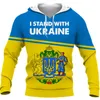 Herrtröjor tröjor Spring Autumn Ukraine National Flag 3D över hela tryckta mäns unisex pullover casual jacka män kläder 4xl