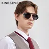 Kingseven Fashion Gothic Steampunk Солнцезащитные очки поляризованные мужчины Женские бренд -дизайнер винтажный круглый металлический рамка солнечные очки. 220511