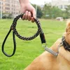 Obroże dla psów smyczy 100pcs skóra duża smycz moda dużych leadów łańcuch kombinezonu regulowany trakcja lina Collardog