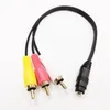 3,5 mm Buchse auf 3 Cinch-Stecker, Audio-Video-AV-Adapterkabel, 25 cm/2 Stück