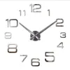 NUOVO fai da te grande orologio da parete design moderno specchio decorativo digitale relogio de parede adesivi orologio da parete 3d orologi 201202