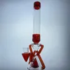 Rookpijpen Hookah Red Recycle Bong 17inch 18 mm gewricht rookpijpolie Rigs