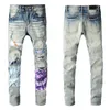 Kläder Mode Skinny herr Rak slimmad elastisk jean Herr Casual Biker Man Stretch Denim Byxa Klassiska byxor jeans storlek 28-40