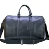 원래 Aerogram Hand Luggage Travel Duffle Bag in Black Soft Grained Leat