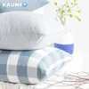 Kuddefodral Plaid randig polyester bomullsduk kudde täcker kudde ljusblå stol soffa heminredning kast kudde 30x50 45x45 220623