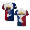 Namn Anpassade Philippines BBM Sara 3D Tryckt T -skjortor Toppar TEES Kort ärm Casual Milk Fibe Better Cotton O Collared 220704