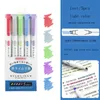 5 teile/satz Doppelköpfiger Textmarker Briefpapier Sanfter Textmarker Farbe Zeichnung Malerei Textmarker Art Marker Pen XG0245