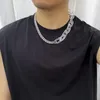 Girocolli Hip Hop catena spessa collana in acrilico trasparente uomo catene di giunzione in acciaio inossidabile collane robuste 2022 gioielli di moda girocolli Si