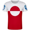 Greenland T Shirt Name Number Grl T Shirt Po Clothing Printing Diy Gratis anpassning Grönland Print PO -kläder 220609