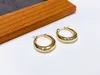 925 Silber Needle Hoop Big Circle Ohrringe, vergoldet, hochglanzpoliert, Statement-Schmuck für Frauen und Mädchen
