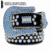 2022 Designer Bb Belt Simon Cinture per uomo Donna Cintura con diamanti lucidi Nero su nero Blu bianco multicolore 26262